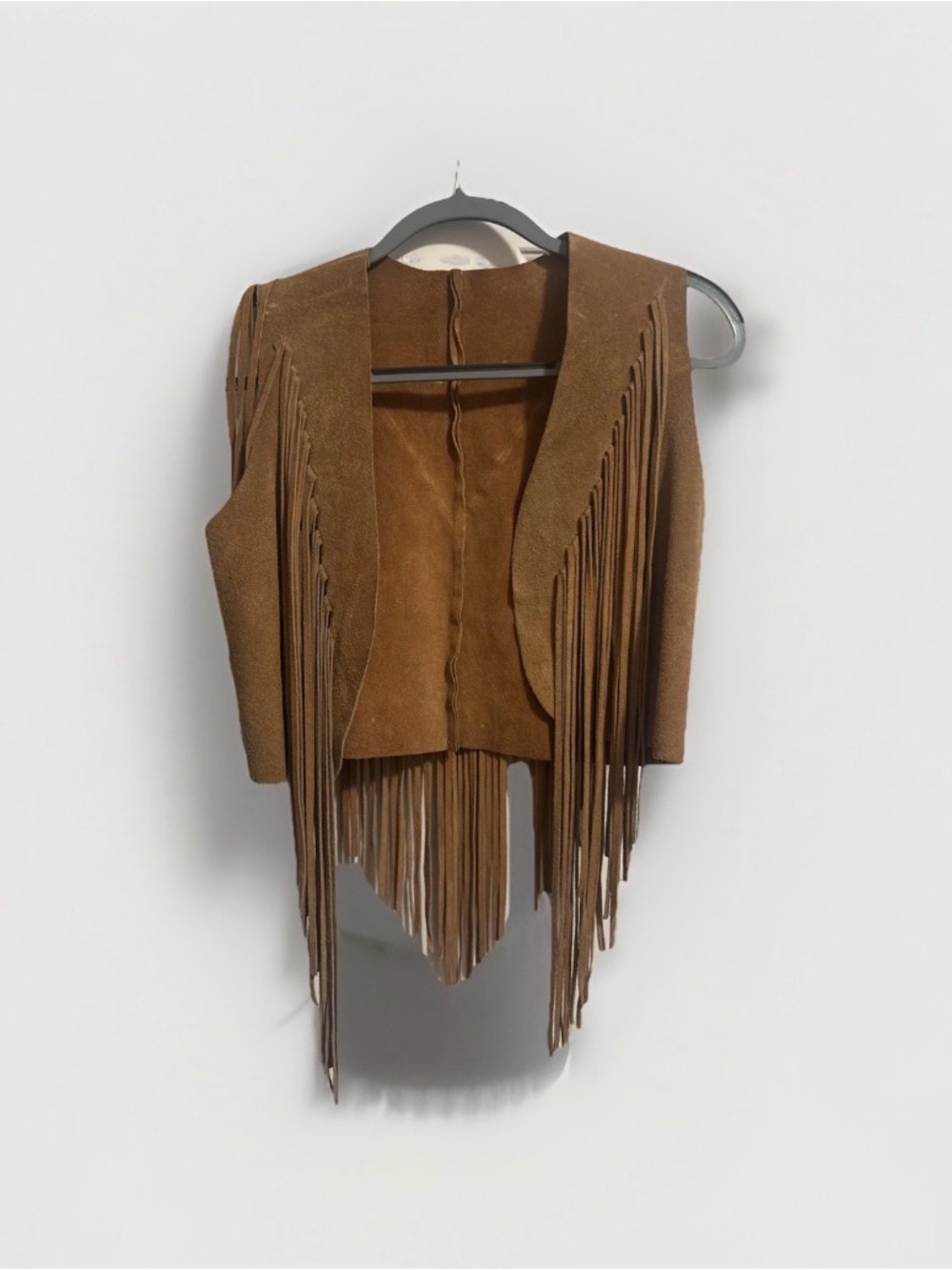 Vintage Brown suede fringe vest  1970s Size Small Women’s Coachella/stagecoach